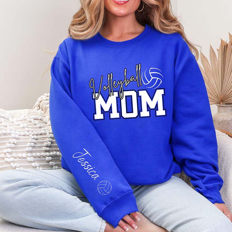 Personalized Volleyball Mom Kid Name Sweatshirt