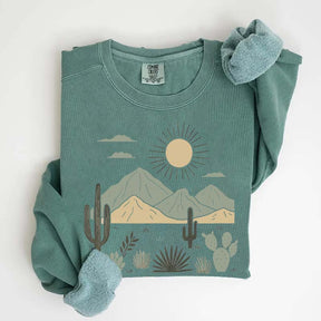 Western Desert Cactus Mountain Sweatshirt