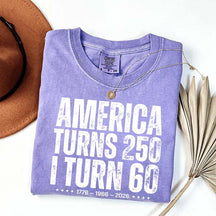 Custom Birthday America Turns 250 T-Shirt