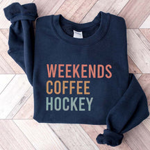 Weekends Coffee Hockey Sport Mom Sweatshirt