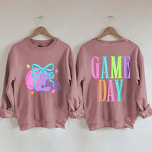 School Spirit Football Printed Sweatshirt