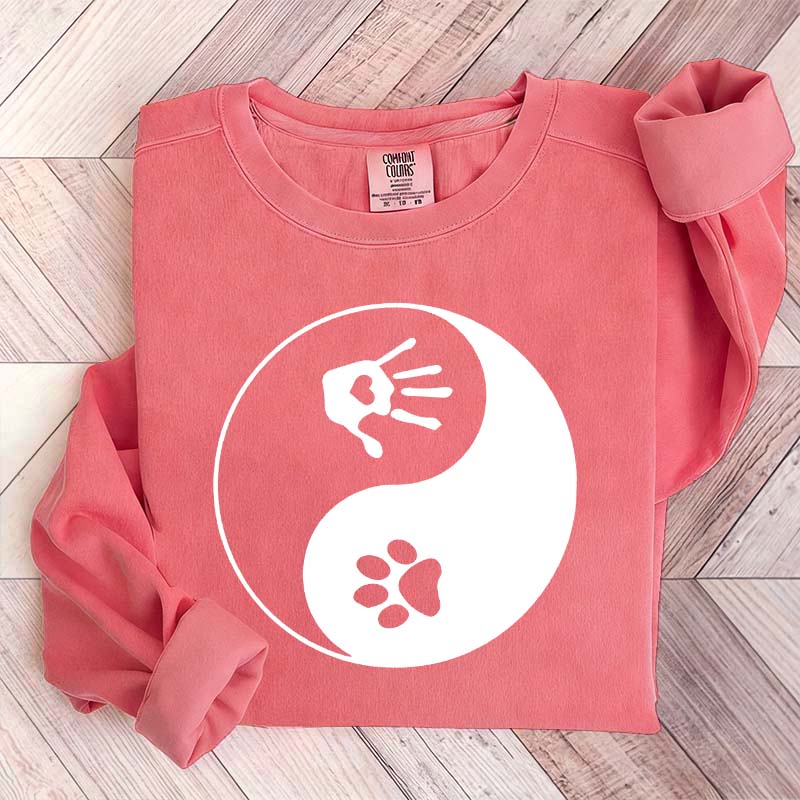 Yin and Yang Dog Paw Sweatshirt