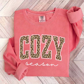 Retro Leopard Cozy Season Sweatshirt