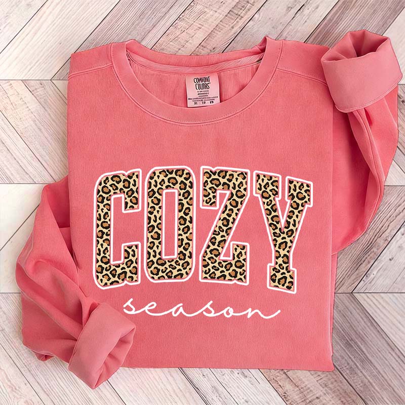 Retro Leopard Cozy Season Sweatshirt