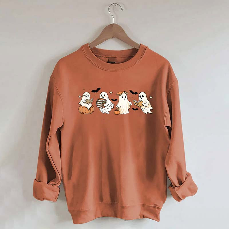 Halloween Ghosts Reading Sweatshirt