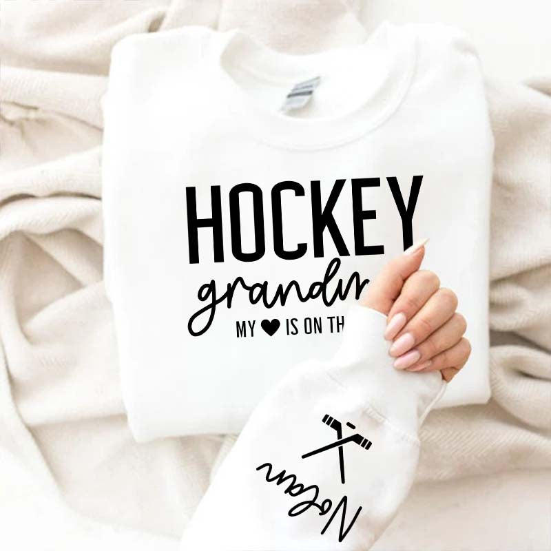 Custom Ice Hockey Grandma Sweatshirt
