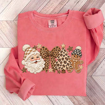 Leopard Christmas Comfort Santa Sweatshirt