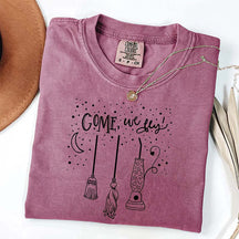 Come We Fly Witch Broom T-Shirt