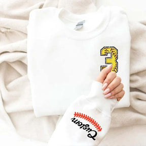 Custom Sleeve Softball Sweatshirt