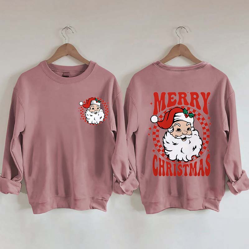 Retro Merry Christmas Santa Sweatshirt