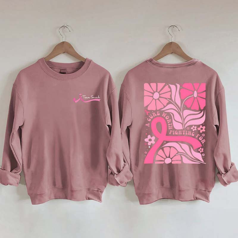 Personalized Breast Cancer Support Sweatshirt