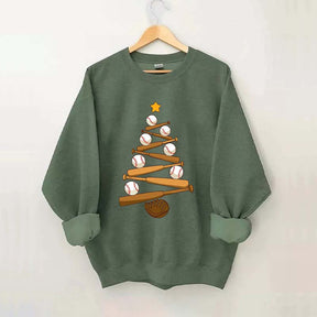 Baseball Christmas Tree Sweatshirt