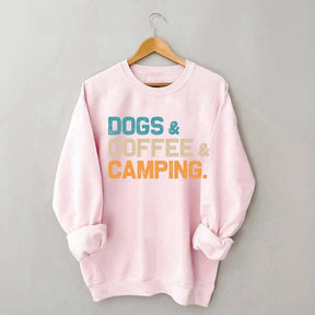 Dogs Coffee Camping Sweatshirt