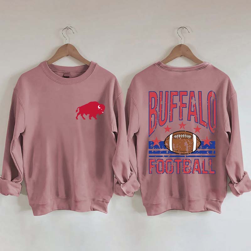 Buffalo Football Vintage Distressed Style Sweatshirt