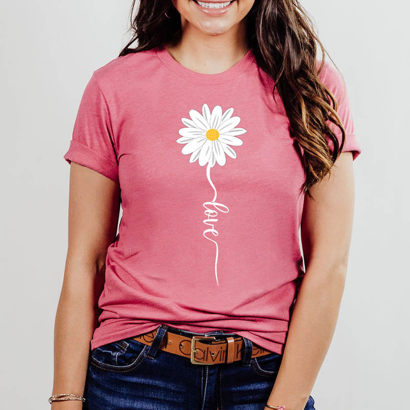 Daisy Love Birth Month Flower T-Shirt