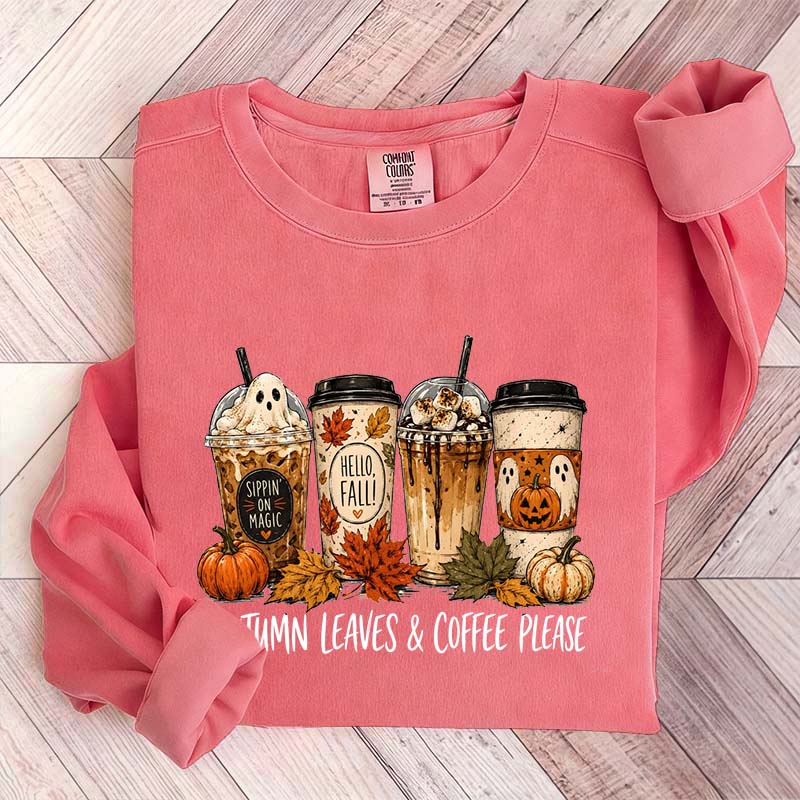 Halloween Coffee Pumpkin Spice Fall Sweatshirt