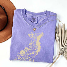 Retro Floral Fox Woodland Animal T-Shirt