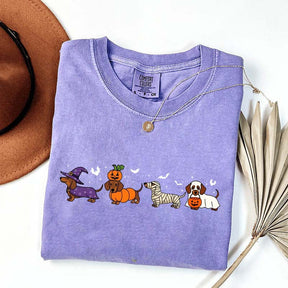 Dachshund Cute Ghost Dogs Halloween T-Shirt