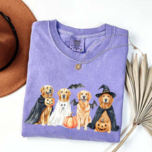 Halloween Golden Retriever Bat T-Shirt