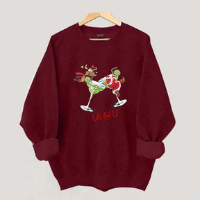 Party Santa & Reindeer Let's Get Lit Sweatshirt