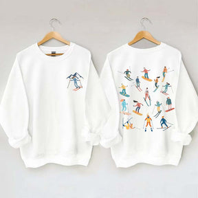 Retro Cute Ski Girl Sweatshirt