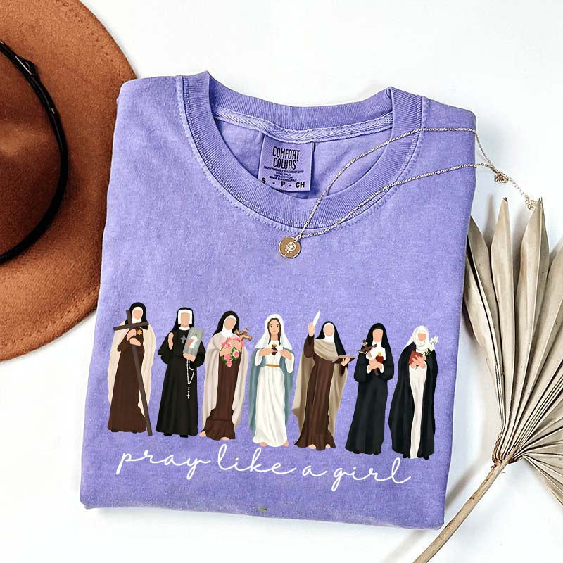 Custom Comfort Colors Catholic Saint T-Shirt