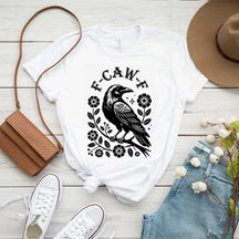 Black Gothic Crow Trendy Bird T-Shirt