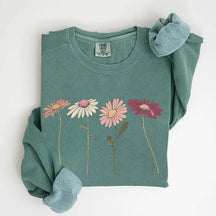 Vintage Floral Boho Wildflower Cottagecore Sweatshirt