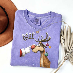 Boop Reindeer Comfort Colors Christmas T-Shirt
