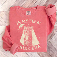 Retro Comfort Bride Wedding Cat Lover Sweatshirt