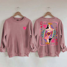 Vintage Queen of Hearts Graphic Sweatshirt