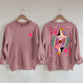 Vintage Queen of Hearts Graphic Sweatshirt