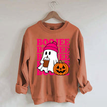 Boojee Ghost Halloween Pumpkin Sweatshirt