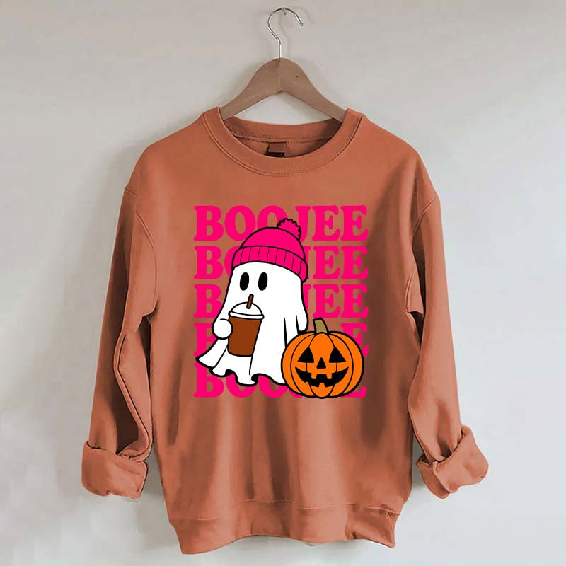 Boojee Ghost Halloween Pumpkin Sweatshirt