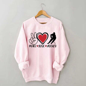 Peace Love Hockey Sweatshirt