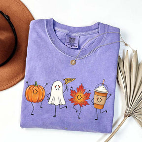 Happy Fall Doodle Smiling Spooky T-Shirt