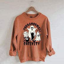 Purranormal Cativity Spooky Ghost Cat Sweatshirt