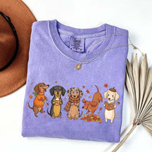 Dachshund Fall Cozy Season Pumpkin T-Shirt