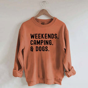 Weekends Camping & Dogs Sweatshirt