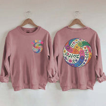 Personalized Volleyball Floral Sweatshirt