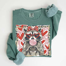 Valentine Raccoon Sweatshirt