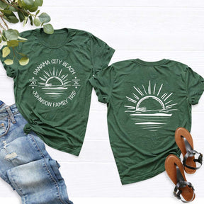 Custom Sun Family Beach Vacation T-Shirt