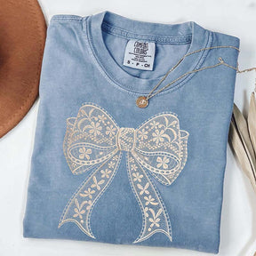 Comfort Colors Lace Bow T-Shirt