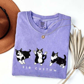 Custom Tuxedo Cat T-Shirt