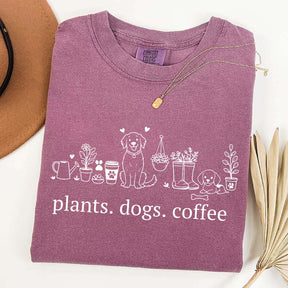 Plant and Dog Lover Summer T-Shirt