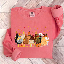 Humorous Fall Chickens Sweatshirt