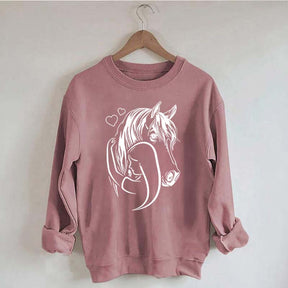 Rider Horse Lineart Sweatshirt
