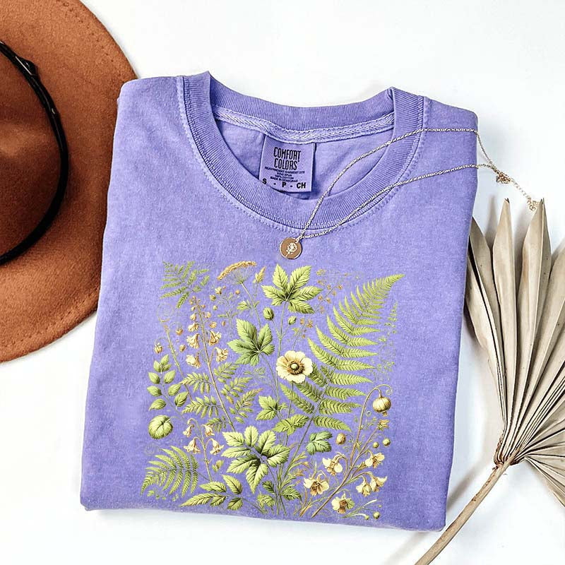 Botanical Fern & Wildflowe T-Shirt