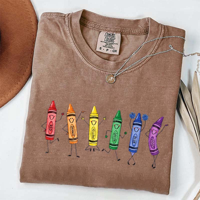 Funny Teacher Life Happy Doodle Back To School T-Shirt