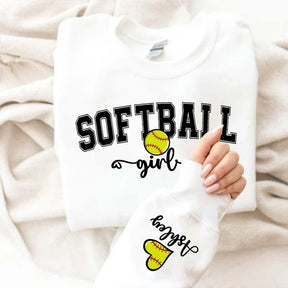 Custom Softball Girl Sweatshirt